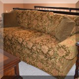 F23. Calico Corners Custom Sofa. 38”h x 89”w x 32”d - $350